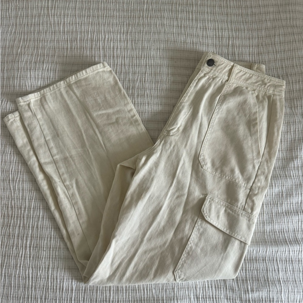 Cream Cargo Pants